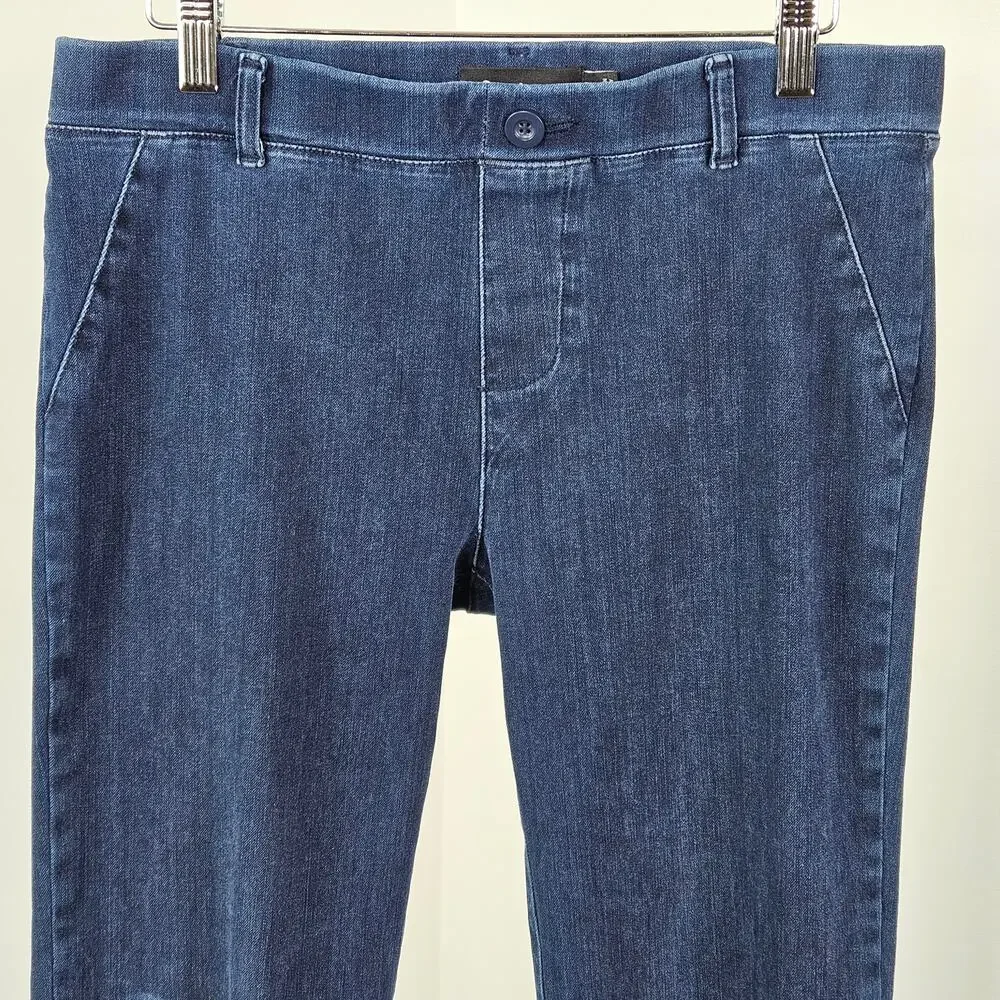 Betabrand Faux Denim Stretch Bootcut Pull On Pants‎ | Women's Medium | FLAWS